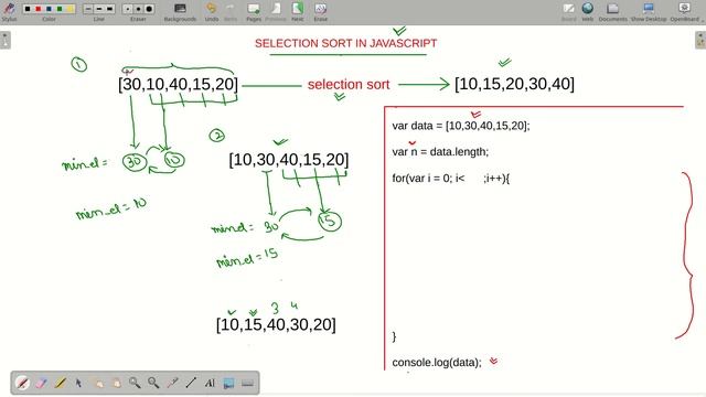 ? Selection Sort Algorithm in Javascript (2021) ? || Sorting in Arrays || Data Structure