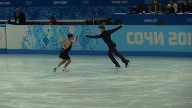 Elena Ilinykh and Nikita Katsalapov practice FD Sochi 2014 Winter Olympics (Olympic Games)
