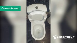 Проверка смыва унитаза Сантек Алькор после установки от ВсеУнитазы.ру