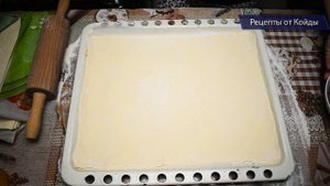 Плетёный пирог с вкусной начинкой из слоеного теста. Рецепт на скорую руку