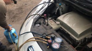 Поломка кондиционера Nissan Leaf, поиск неисправности, устранение, заправка