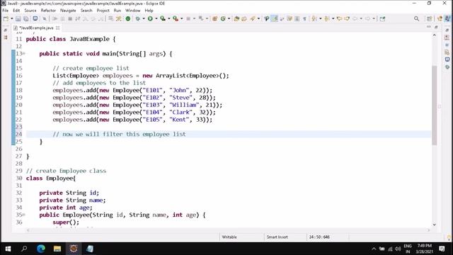 Java 8 Stream Filter Example | Java 8 Examples | Java Inspires