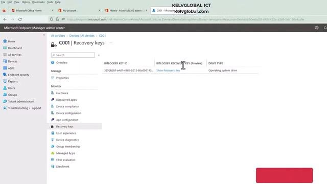 How To Find Bitlocker Recovery Key ID In Microsoft Intune | Endpoint Manager | Bitlocker Key ID