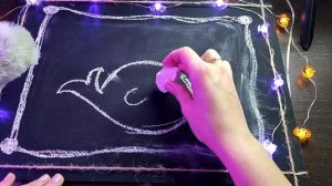 Усыпляюще рисую мелом на доске. АСМР./ Drawing with chalk on a blackboard. Asmr.