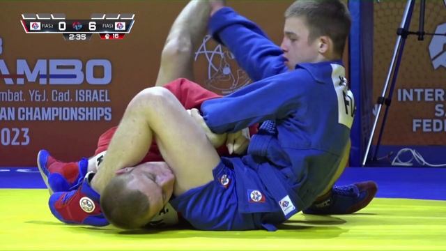 KUBIANKEVICH Anton vs MOROZOV Nazar. Youth male 53 kg. European SAMBO Championships 2023 смотреть онлайн