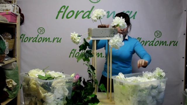 Цветочная композиция .Мастер-класс. смотреть онлайн