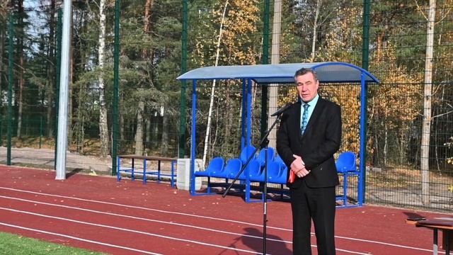 Открытие школьного стадиона в п. Гаврилово, Ленинградская область. смотреть онлайн