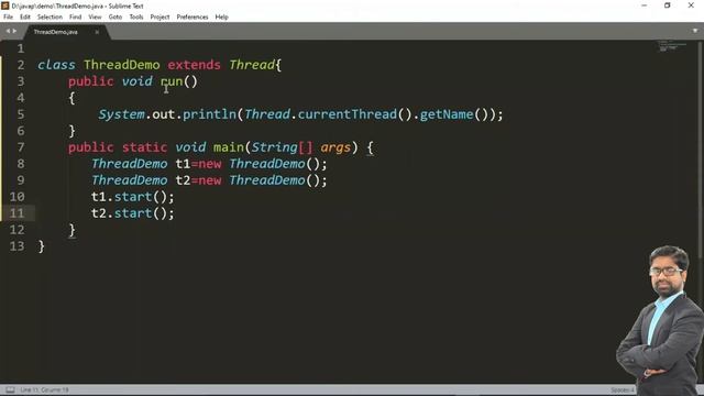 #5 Setting and Getting Name of Thread | Multithreading tutorial in Java | By Ashish Gadpayle