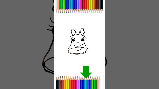 Как нарисовать ВЕСЕЛЫЙ колокольчик для детей / How to draw a bell for kids. #Shorts