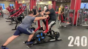 Горизонтальная рычажная тяга на спину 240 кг.