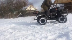 Квадрик ЗИД ЗДК-175 4ШП на снегу