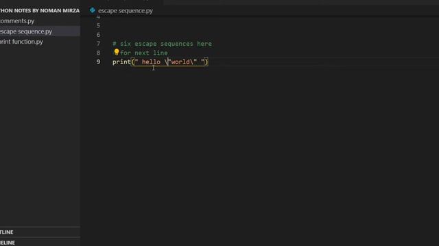 escape sequence as normal text