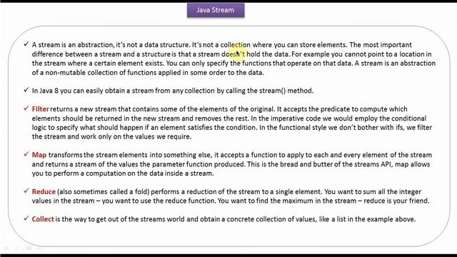 Important notes of Java 8 Stream | Java 8 streams tutorial | Java 8 streams | Streams in Java 8
