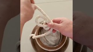 Как на верёвке подвешать цветочный горшок