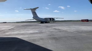 Запуск двигателей Ил-76