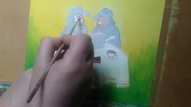 ? как нарисовать овечку, как нарисовать детскую иллюстрацию овечки и книжка смотреть онлайн