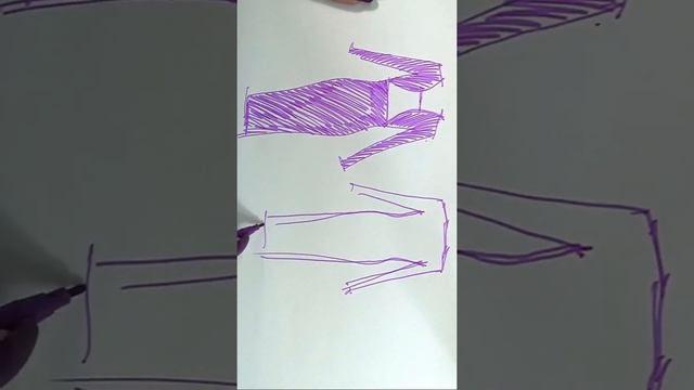 НАРЯДНОЕ ДЕЛОВОЕ ПЛАТЬЕ эскиз ✏ Sketch of an ELEGANT BUSINESS DRESS