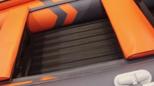 Надувная лодка GLADIATOR E380X серия EXPEDITION (СПб) Оранжевосерый