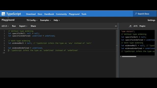 Understanding Typescript Type Widening