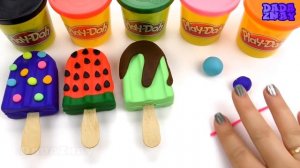 Лепим мороженое из Play Doh своими руками| Поделки из пластилина Плей До|Учим цвета| Видео для дете