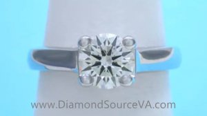 Round Brilliant Cut Diamond Ring 0.75-carat set in a 14-karat white gold trellis mounting