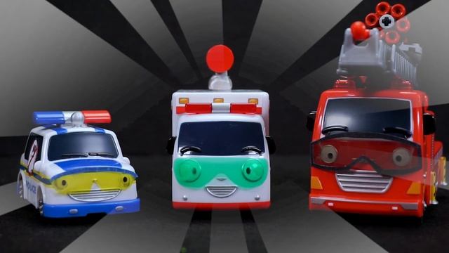 Тайо Супер Храбрые автомобили l Спасательная команда пожарных машин l Атака слизи-монстра смотреть онлайн