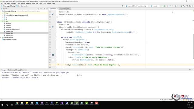 Flutter Development Tutorial - Sliding Up Panel