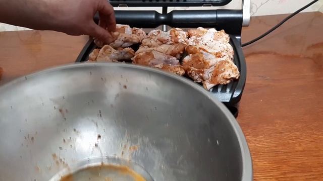 Куриные крылышки на гриле Opti Gril от Tefal. Вкус как у шашлыка на природе. Ням-ням!!!