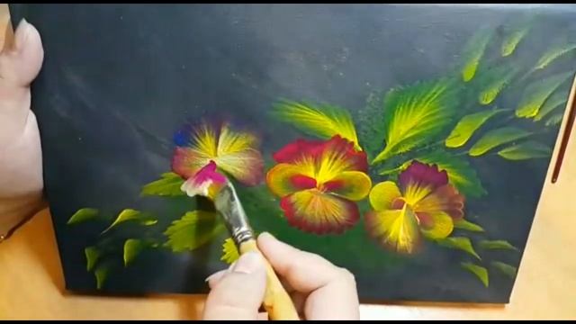 Двойной мазок, акрил. One Stroke. смотреть онлайн