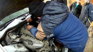 Toyota Mark II 1JZ GE — 2,5 л,  ремонт снятие головки 1 часть