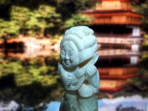 Бэндзайтэн. Нэцкэ. Бивень моржа. Резьба по кости