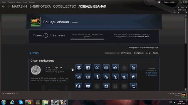 Для задания Steam 