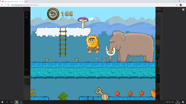 Играем в игры для девочек.Готовим кексики и убегаем от динозавров все как обычно.)Adam and Eva. смотреть онлайн