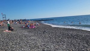 Обзор набережной пляж Чайка1 в Адлере 12.10.2023