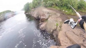 Ловля горбуши на Терском берегу. Блесна KUUSAMO PROFESSOR. Техника апстрима.