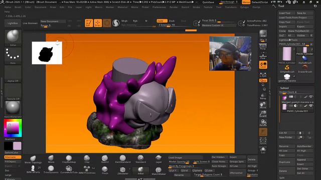 Sacar material VACIADO o hueco TUTORIAL BASICO DE ZBRUSH modelar en zbrush para impresion 3d смотреть онлайн