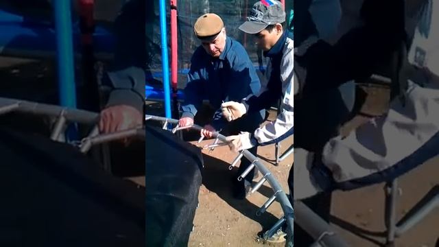 Как правильно собрать батут: пружины смотреть онлайн