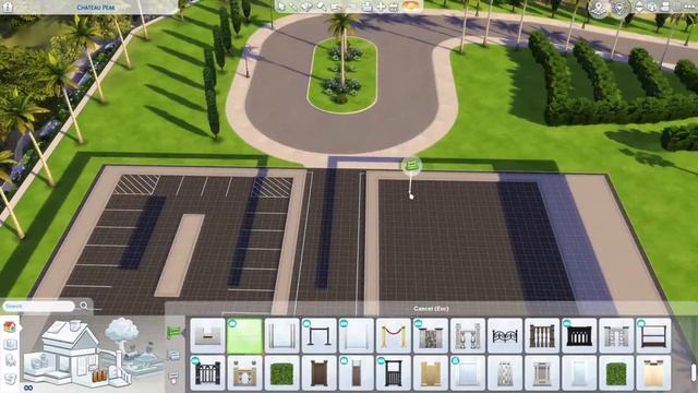 Sims 4 Parking Lot Building Tutorial/Speed Build