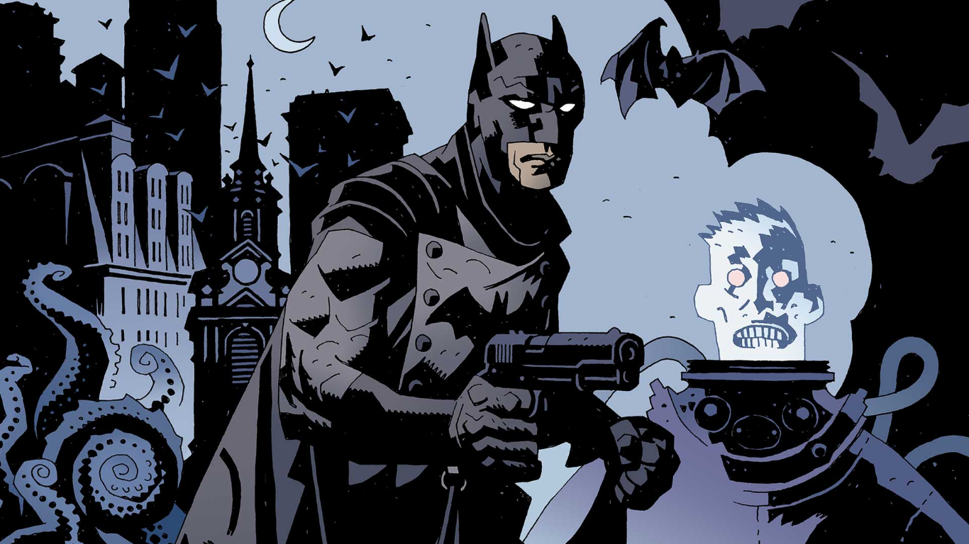 Майк Миньола Бэтмен. Mike Mignola the Doom that came to Gotham. Batman Doom came to Gotham. Викторианский Бэтмен.