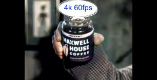 Колоризированная старая реклама MAXWELL HOUSE растворимый кофе 4k 60fps