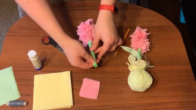 Гиацинт своими руками из салфеток. смотреть онлайн