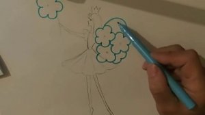 Рисунки карандашом, дюймовочка, для малышей, Colour pencil drawing, Thumbelina, for kids