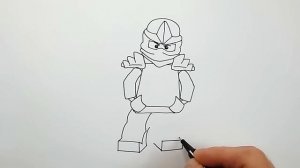 Рисуем ЛЕГО Ниндзяго | Ллойд Зеленый Ниндзя | Рисуем Картинки Лего Ниндзяго поэтапно