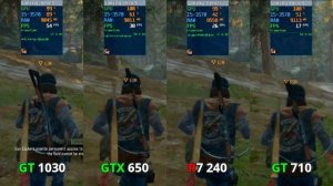 Days Gone - GT 1030 vs GTX 650 vs R7 240 vs GT 710