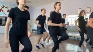 17 лицей г.  Троицк. 3 блока (1. разминка, 2. компонент силовой выносливости, 3. стретчинг)