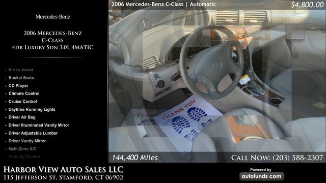 Used 2006 Mercedes-Benz C-Class | Harbor View Auto Sales LLC, Stamford, CT - SOLD смотреть онлайн