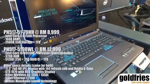 Predator Helios 500 now in Malaysia at RM 8,999 and RM 12,999 смотреть онлайн
