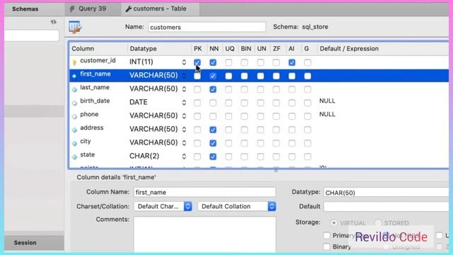 Column Attributes MySQL | MySQL full course | Full tutorial for beginners | #revildo_code