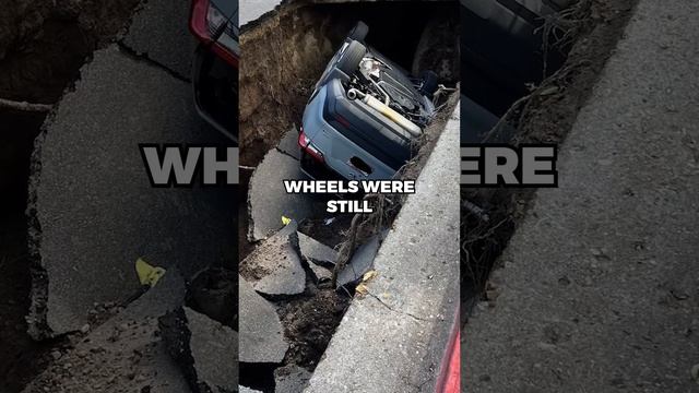 Toyota Rav4 Falls Into Sink Hole In California