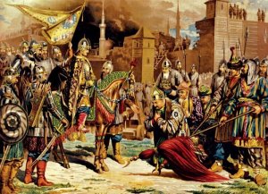 Присоединение Иваном Грозным Казани к России (1556).